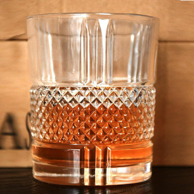 otak round (1 pc.) Drinking Glasses for Whisky Bourbon Scokch Wine Cocktail Glass Whisky Glass(300 ml, Glass, Clear)