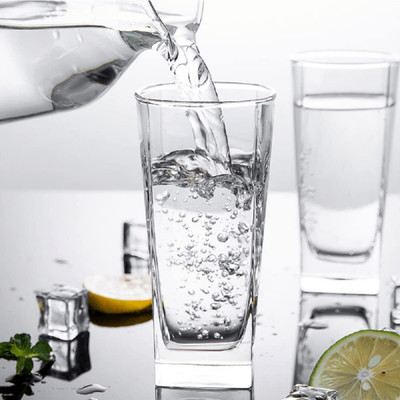 CRYSTALGLASS (Pack of 6) CG74 Glass Sutiable For Drinking Water/Juice/Wine/Sharbat/Mocktail/Whisky Glass Set Water/Juice Glass(300 ml, Glass, Clear)