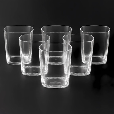 EIGHT OWL (Pack of 6) Unbreakable Plastic Water Glass|Reusable Drinking Glasses Home,Kitchen,Office Glass Set Water/Juice Glass(300 ml, Plastic, Clear)