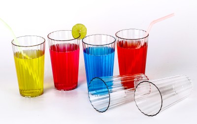 2Mech (Pack of 6) CLEAR LINE 6PC Glass Set Water/Juice Glass(300 ml, Plastic, Clear)