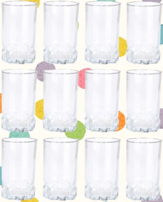 AFAST (Pack of 12) G74 Glass Set Water/Juice Glass(300 ml, Glass, Clear)