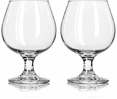GETSOCIOM (Pack of 2) 285 ML Brandi Wine/White Wine/Red Wine Glass Set Wine Glass(285 ml, Glass, Clear)