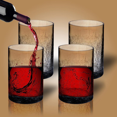 Decent Glass (Pack of 4) DG336 (pack Of 2) Glass Set Wine Glass(250 ml, Glass, Beige)