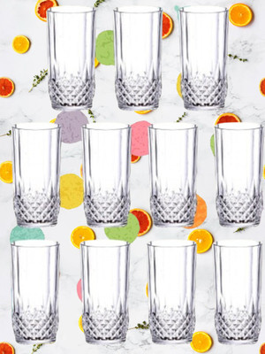 1st Time (Pack of 11) Party Perfect Glasses: Making Every Moment Unforgettable- F2 Glass Set Water/Juice Glass(280 ml, Glass, Clear)