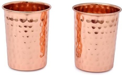 Shri Balaji Enterprises (Pack of 2) 0 Glass Set Water/Juice Glass(300 ml, Copper, Gold)