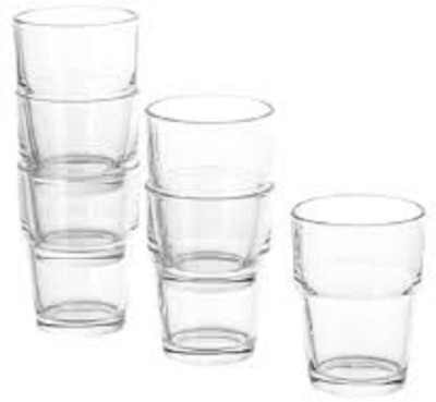 IKEA (Pack of 6) km-re01 Glass Set Water/Juice Glass(170 ml, Glass, Clear)