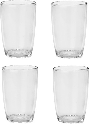 AFAST (Pack of 4) Multi Beverage Drinking Tumblers Transparent Glass -A11 Glass Set Water/Juice Glass(200 ml, Glass, Clear)