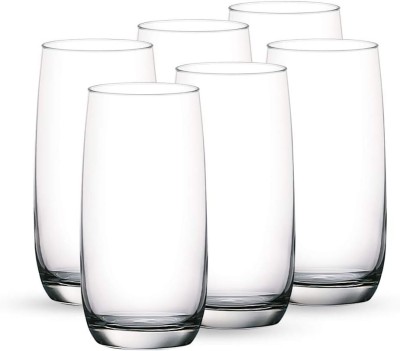merdwal (Pack of 6) Set of 6 for Kitchen | Water | Hot & Cold Drinks | Juice | Cocktail | Milkshake Glass Set Water/Juice Glass(280 ml, Glass, Clear)