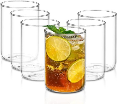 SAPOOT (Pack of 6) Radius Glass, Set of 6 Glass Set Water/Juice Glass(295 ml, Glass, Clear)