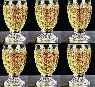 Nakshu (Pack of 6) PG_6_180 Glass Set Water/Juice Glass(180 ml, Glass, Clear)