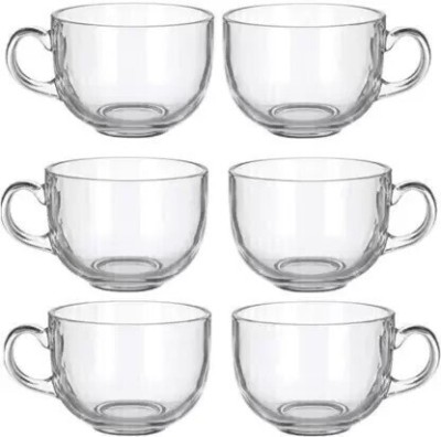 Sarsawal (Pack of 6) Pack of 6 Glass Transparent clear 150 ml tea and coffee cup set of 6 (Clear) Glass Set Water/Juice Glass(150 ml, Glass, White)