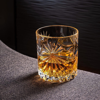 manekk world (Pack of 2) WHISKEY GLASS 220ML -2 Glass Set Whisky Glass(221 ml, Glass, Clear)