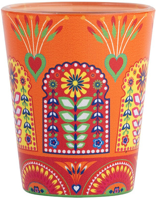 KOLOROBIA (Pack of 4) Truck Art Jharokha Glass Set Shot Glass(30 ml, Glass, Multicolor)
