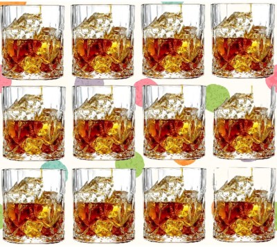 1st Time (Pack of 12) Party Perfect Glasses/ Mug A-148 Glass Set Whisky Glass(200 ml, Glass, Clear)