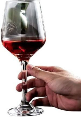 manekk world (Pack of 6) Pack of 4_B22476-WINE Glass Set Wine Glass(400 ml, Glass, Clear)