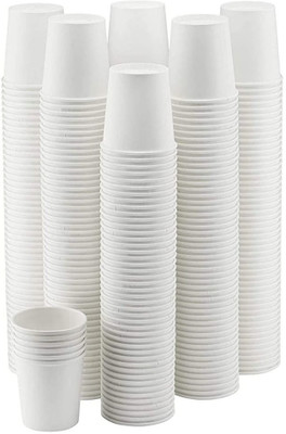 kanta (Pack of 400) KP_Plain 200 ml_CUP Glass Set Water/Juice Glass(200 ml, Paper, White)