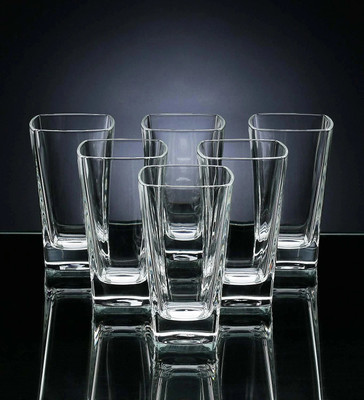 Sazoli (Pack of 6) Water Glass Juice Glass Set Drinking Glass Glass Set Water/Juice Glass(290 ml, Glass, Clear)