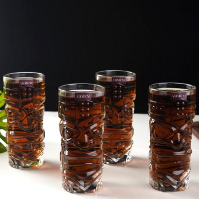 ARTMENT (Pack of 4) ART-BA-3321-SET-4 Glass Set Beer Glass(440 ml, Glass, Clear)