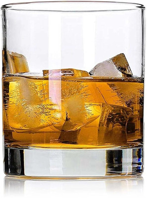 Convoke (Pack of 6) Rocks Glasses for cotch Liqu Glass Set Wine Glass(300 ml, Glass, Clear)