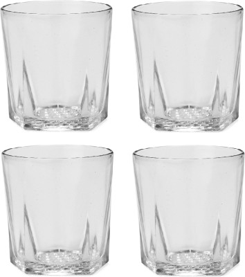 1st Time (Pack of 4) Multi Beverage Drinking Tumblers Transparent Glass -B15 Glass Set Water/Juice Glass(300 ml, Glass, Clear)