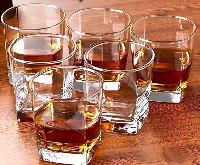 A M Enterprises (Pack of 6) Whiskey glass11 Glass Set Whisky Glass(150 ml, Glass, White)