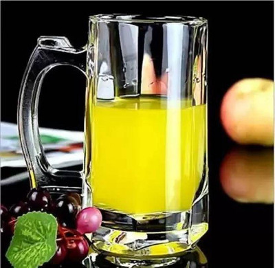 Connvoke transprent beer whiskey coffee mug Glass Beer Mug (500 ml) Glass Beer Mug_New Glass Beer Glass(500 ml, Glass, Clear)
