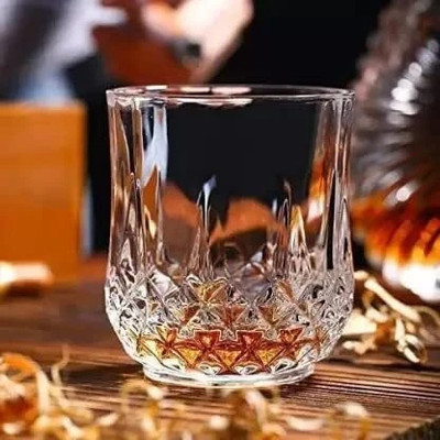 fielrop (Pack of 6) Juice Glass Water Glass Set Crystal Glass Set Water/Juice Glass(300 ml, Glass, Clear)