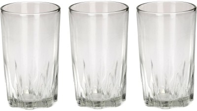 1st Time (Pack of 3) Party Perfect Glasses/ Mug A-28 Glass Set Water/Juice Glass(200 ml, Glass, Clear)