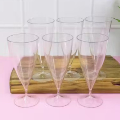 DRUMSTONE Coco Shake Glass Set of 6 (230ml) – Perfect for Milkshake Glass Set Champagne Glass(5 ml, Glass, Multicolor)