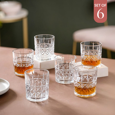 Nestasia (Pack of 6) YPGP148G11 Glass Set Whisky Glass(300 ml, Glass, Clear)