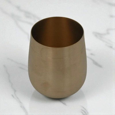 Master Brownsmith Pure Bronze Kansa Drinking Glass | Ayurvedic Health Benefit Metal Glass Set Glass Set Water/Juice Glass(200 ml, Bronze, Gold)