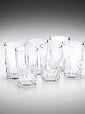 crockware (Pack of 6) CRKWR_6PCS_gls_CW-WTG001_HH153 Glass Water/Juice Glass(250 ml, Glass, Clear)