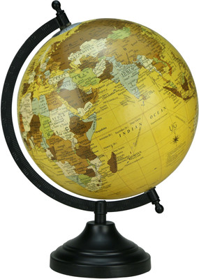 Globeskart Designer New Beige Desk and Table Top Political World Globe(Medium Beige)