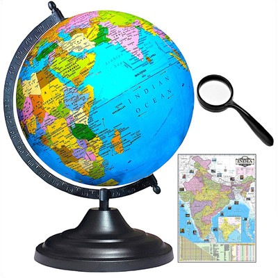 See World GLOBE 15 Inch Height, 12 Inch Diameter, 75 mm Magnifier and India Map, (Very Big Size) BLACK Metaliic Arc and Base for Kids School College Home Office, Laminated Political Geography Study World Globe(12 Inch Diameter Blue) See World GLOBE 15 Inch Height, 12 Inch Diameter, 75 mm Magnifier and India Map, (Very Big Size) BLACK Metaliic Arc and Base for Kids School College Home Office, Laminated Political Geography Study World Globe(12 Inch Diameter Blue)