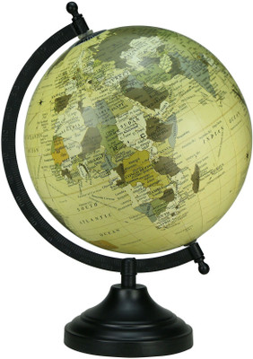 Globeskart Designer Old Beige Multicolour Desk & Table Top Political World Globe(Medium Old Beige)
