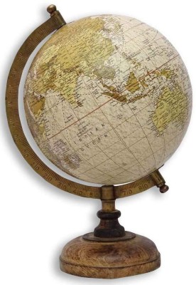 Peekdee Educational World Globe with Heavy Base Home Décor Political Globe/Office Globe World Globe(34-centimeter-circumference-64 Cm Cream)