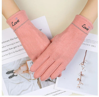 ALAMOS Embroidered Winter Women Gloves
