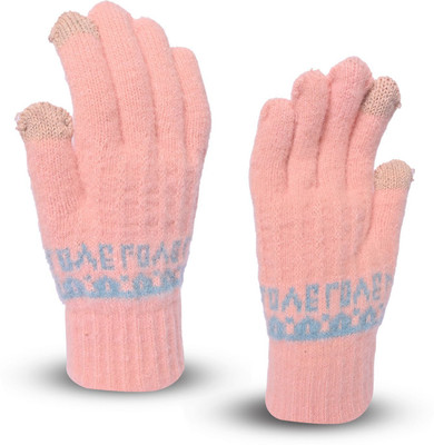 HOC Self Design Winter Women Gloves
