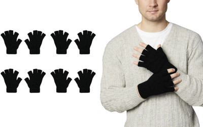 Yuneek Solid Winter Men Gloves