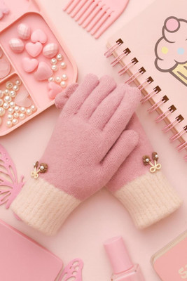 HOC Self Design, Solid Winter Women Gloves