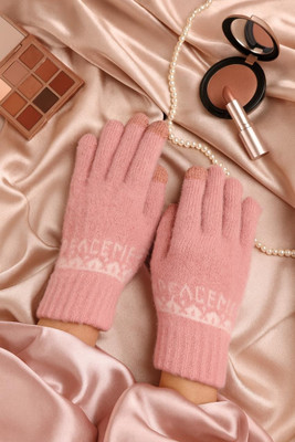 LOOM LEGACY Self Design Winter Women Gloves