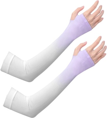 Yanwenx Cotton Arm Sleeve For Men & Women(Free, Purple)