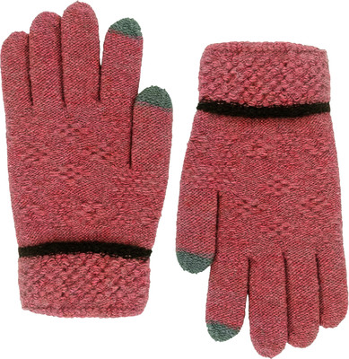 Bizarro.in Self Design Winter Women Gloves