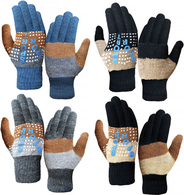 Neeba Printed Winter Men Gloves