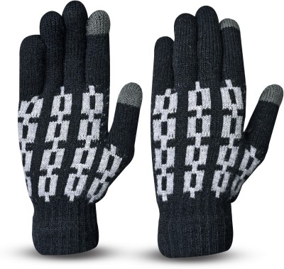 SFAB Solid, Self Design, Printed Winter Men Gloves