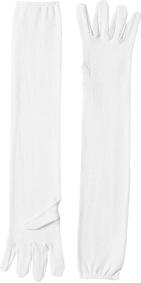 SIGLATE Cotton Arm Sleeve For Men & Women(Free, White)