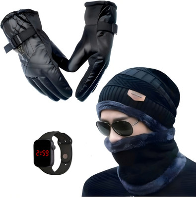 Kkhatu Self Design Winter Men Gloves