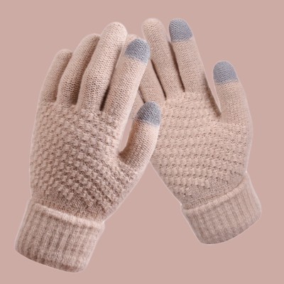 FRANKOPOLIS Solid, Self Design, Woven Winter Women Gloves