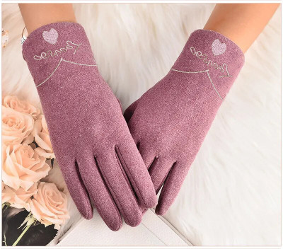 ALAMOS Embroidered Winter Women Gloves