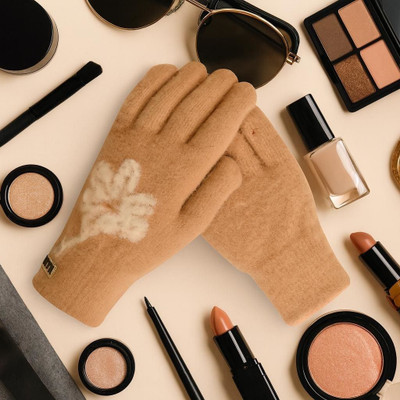 HOC Floral Print Winter Women Gloves
